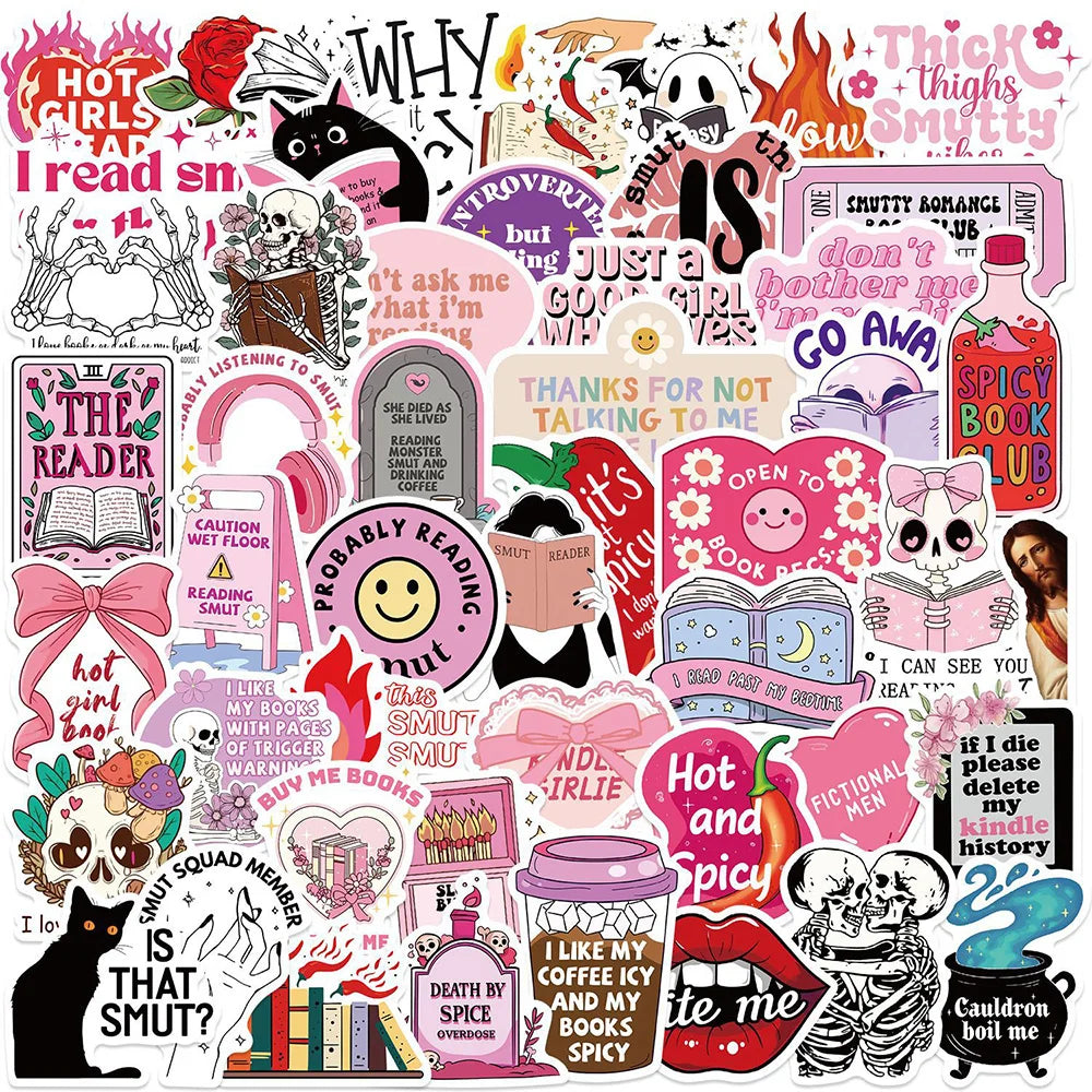 Cute Pink Cartoon Stickers for Laptop, Phone, Luggage, Bike, Car - 10/30/50pcs (Online Order Only)