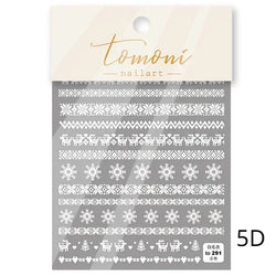 Bronzing Jelly Laser Snowflake Christmas Hot 5D Soft Embossed Relief Self Adhesive Nail Art Decoration Sticker 3D Manicure Decal (ONLINE ORDER ONLY)