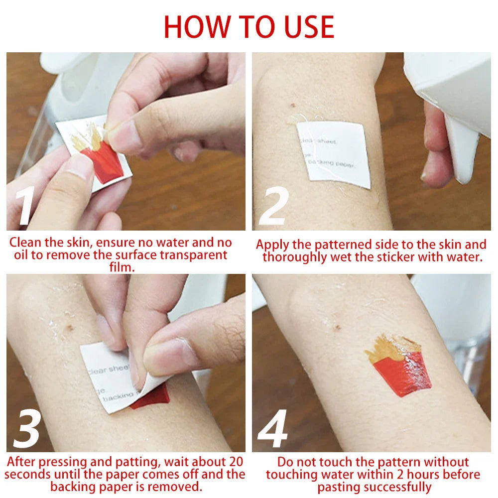 35pcs Eyebrow Flowers Stickers Red Dot Forehead Lotus Stickers Waterproof And Long Lasting Realistic Temporary Tattoo Stickers * (ONLINE ORDER ONLY)