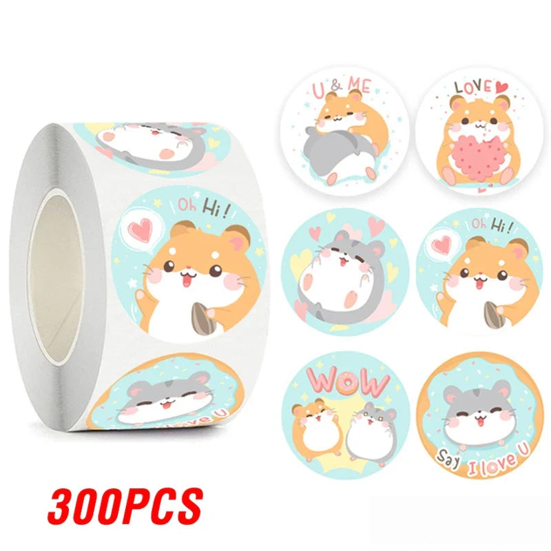 100-500pcs Cute Reward Stickers for Kids Children Kindergarten School Encouragement Students Games Toy Animals Stationery Labels (ONLINE ORDER ONLY)