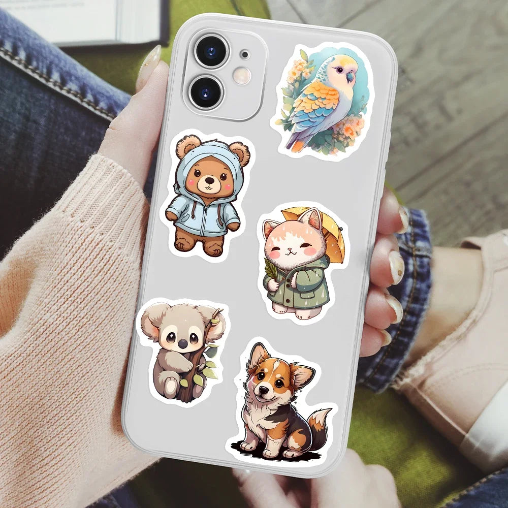 Kawaii Cute Animal Stickers Puppy Kitten Cow Owl Unicorn Hedgehog Children Cartoon Gift for DIY Laptop Phone Mug Waterproof (ONLINE ORDER ONLY)