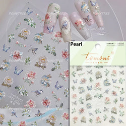 Retro Candlestick Holder Rose Rambler Birdcage Photo Frame Lace Self Adhesive Nail Art Sticker Charm Rhinestone Manicure Decal (Online Order Only)