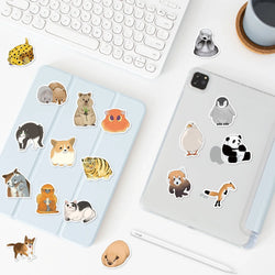 50PCS Mixed Animals Rabbit Panda Cat Sticker Aesthetic DIY Korean Stationery Decoration Scrapbooking School Supplies (ONLINE ORDER ONLY)