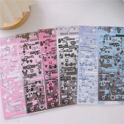 Cute Sweet Cool Gun Decorative Stickers Korean ins Hand Account Idol Card DIY Material Sticker Personalized Kawaii Stationery (ONLINE ORDER ONLY)