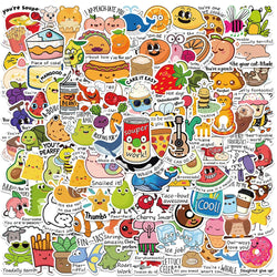 50/100pcs Cute Kawaii Cartoon Stickers for Skateboard, Notebook, Luggage, Phone, Car (Online Order Only)