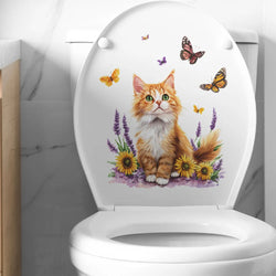 Cartoon Cat Butterfly Wall Stickers Self-adhesive Home Decor (Online Order Only)