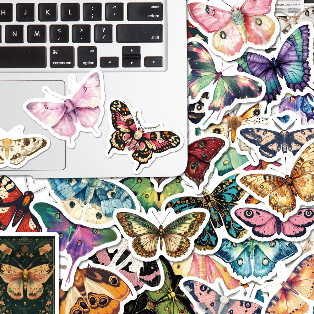 10/30/50PCS Butterfly Cartoon Stickers Animal Graffiti Decoration Luggage Laptop Phone Guitar Bike Car Skateboard Sticker  Toy (ONLINE ORDER ONLY)