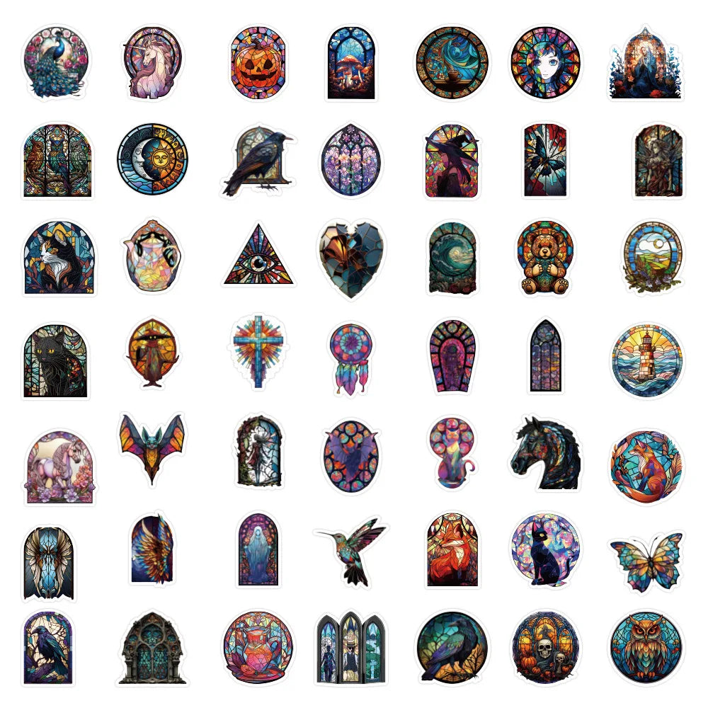 10/30/50PCS Cartoon Art Graffiti Colorful Skull Stickers Toys PVC Waterproof DIY Phone Helmet Skateboard Fridge Bike Decals Gift (ONLINE ORDER ONLY)