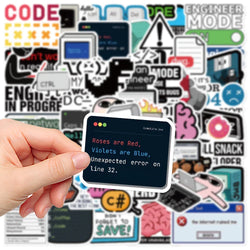 10/30/50pcs Cartoon Funny Program Ape MEME Stickers Funny Programmer Decals Skateboard Fridge Guitar Car Cool Waterproof Sticker (ONLINE ORDER ONLY)