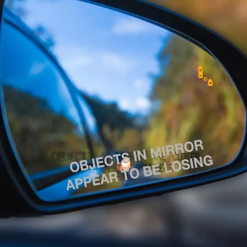 Objects in Mirror Appear to be Losing Car Sticker JDM Decoration Window Rear View Mirror Exterior Attachment Bumpers Vinyl Decal (ONLINE ORDER ONLY)