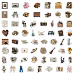 10/30/60/120PCS Vintage Household Goods and Food Sticker Packs (ONLINE ORDER ONLY)