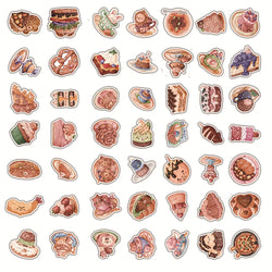 10/30/50/100PCS Cute Cartoon Animal Food Stickers Kids Toy DIY Suitcase Fridge Phone Notebook Laptop Bike Waterproof Decals Gift (ONLINE ORDER ONLY)