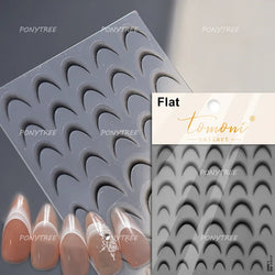 French Style Bronzing Arc Lava Metal Flow Curvy Delicate Punk Charming Self Adhesive Nail Art Stickers Manicure Decals Wholesale (Online Order Only)