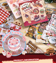 30 Pages Ins Retro Cute Dessert Cake Decorative Stickers Book Scrapbooking Phone Case DIY Journal Collage Material Sticker Gift (ONLINE ORDER ONLY)