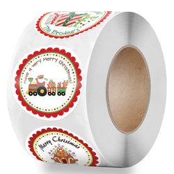 100-500pcs 4 Designs 1 Inch Christmas Theme Seal Labels Stickers For DIY Gift Baking Package Envelope Stationery Decoration (Online Order Only)
