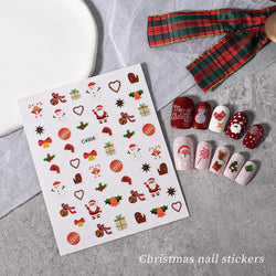 Merry Christmas Penguin Nail Art Sticker 3D Slider Deer Santa Claus Decal New Year Nail Decorations Sticker Manicure Accessories (ONLINE ORDER ONLY)