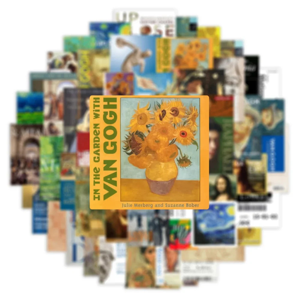 10/50Pcs Oil Painting Style Art Pattern Artist Van Gogh Stickers for Laptop Phone Guitar Suitcase Notebooks Motorcycle Sticker (Online Order Only)