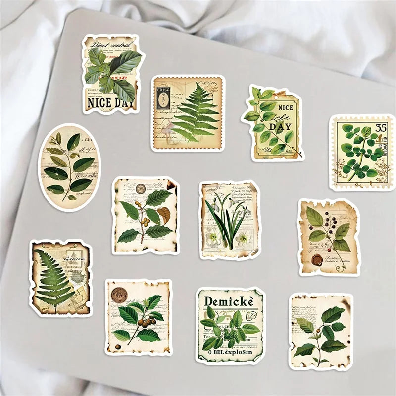10/30/50PCS Green Plants PVC Sticker Aesthetic Decoration Scrapbooking Korean Stationery Hand Accounting Supplies for Kids (ONLINE ORDER ONLY)