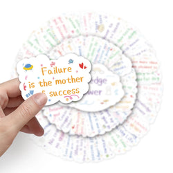 10/50pcs Motivational Phrases Sticker Inspirational Life Quotes DIY Stationery Laptop Study Room Scrapbooking Graffiti Decals (ONLINE ORDER ONLY)