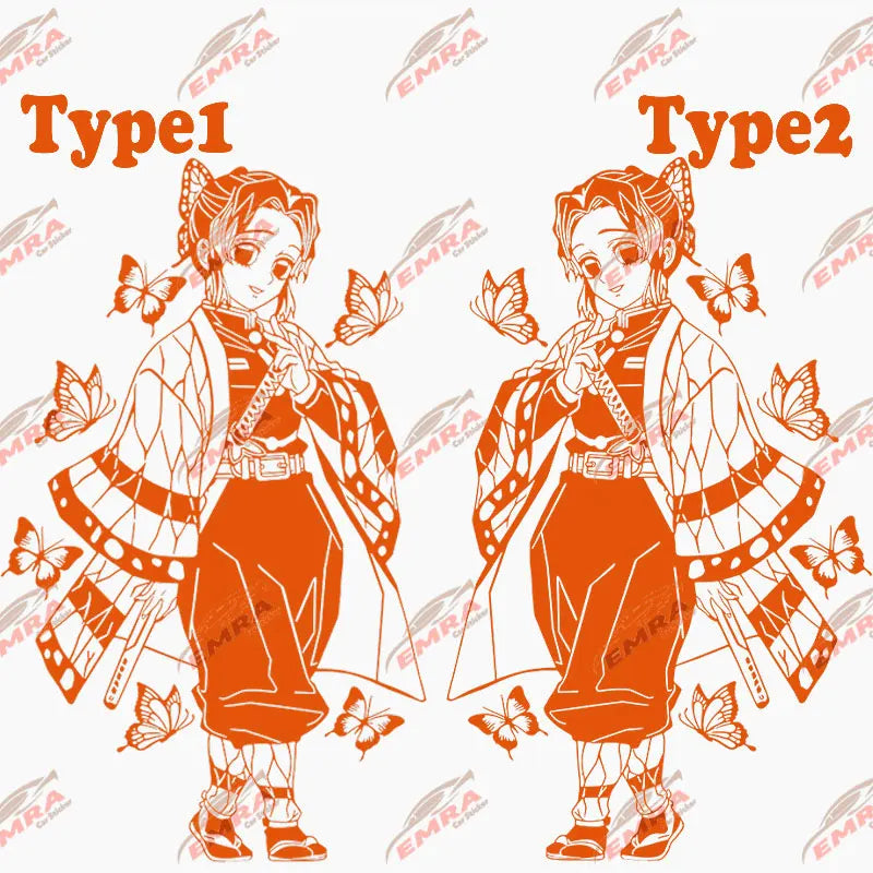 Anime Stickers Ghost Squad Girl For Car Sticker Decoration Door Hood Die Cutting Cartoon External Accessories Vinyl Decals (ONLINE ORDER ONLY)