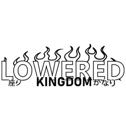 Lowered Kingdom Flame for Car Sticker Windshield Rear Window Banner JDM Graphics Stance External Accessories Vinyl Decals (ONLINE ORDER ONLY)