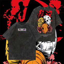 Obito Uchiha T-shirt: Vintage Washed Anime Streetwear (ONLINE ORDER ONLY)