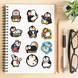10/30/50PCS Penguin Cartoon Stickers Cartoon Animal Graffiti DIY Laptop Phone Guitar Bike Skateboard Decals Waterproof Kids Toy (ONLINE ORDER ONLY)