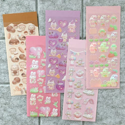 Cute Star Moon Rose Series Laser Stickers Hand Account Idol Card DIY Material Decorative Sticker Personalized Korean Stationery (ONLINE ORDER ONLY)