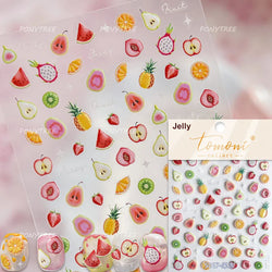 Carambola Grape Honey Peach Cherry Pineapple Pineapple Orange Apple Lemon Bromeliad Fruit Jelly Nail Art Sticker Manicure Decals (ONLINE ORDER ONLY)