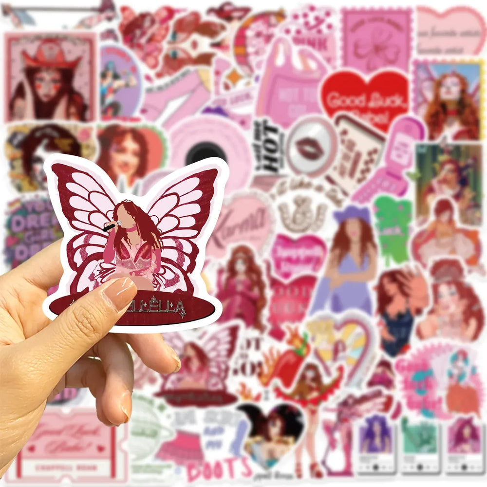 Chappell Roan Stickers Pack: Funny Graffiti for Scrapbook, Fridge, Laptop, Guitar, Car, Bike, Skateboard (ONLINE ORDER ONLY)