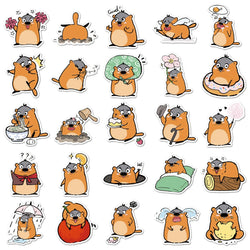 10/30/50PCS Cute Groundhog Stickers Funny Animal Meme Sticker Graffiti DIY Fridge Luggage Laptop Phone Guitar Bike Cartoon Decal (ONLINE ORDER ONLY)