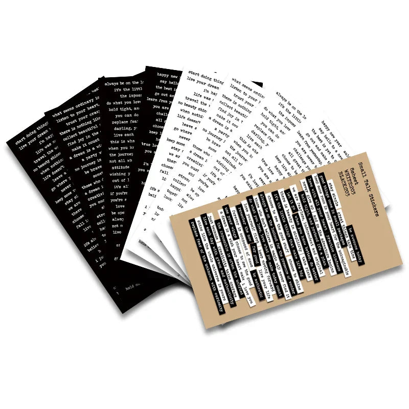 Quote Stickers for Journaling, Small Talk, DIY Art Journal, Collage, Aesthetic Notebook (Online Order Only)