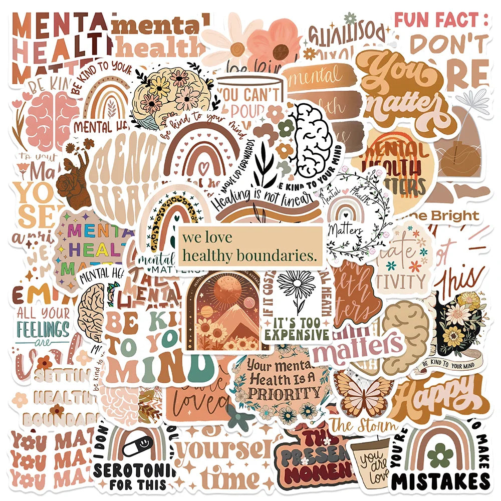 50PCS Boho Vintage Art Stickers for Guitar, Phone, Laptop, Scrapbook, Diary (Online Order Only)
