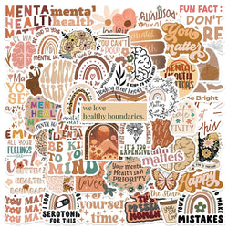 50PCS Boho Vintage Art Stickers for Guitar, Phone, Laptop, Scrapbook, Diary (Online Order Only)