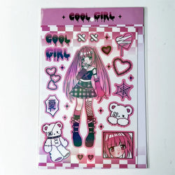 Ins Cute Angel Princess Baseball Girl Sticker Scrapbooking DIY Album Decoration Sticker Aesthetic Personalized Kawaii Stationery (ONLINE ORDER ONLY)