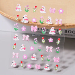 1Sheet Valentine's Day Decals 5D Nail Art Stickers Heart Self-Adhesive Slider Love Letters DIY Manicure Accessories "Dopamine" % (ONLINE ORDER ONLY)