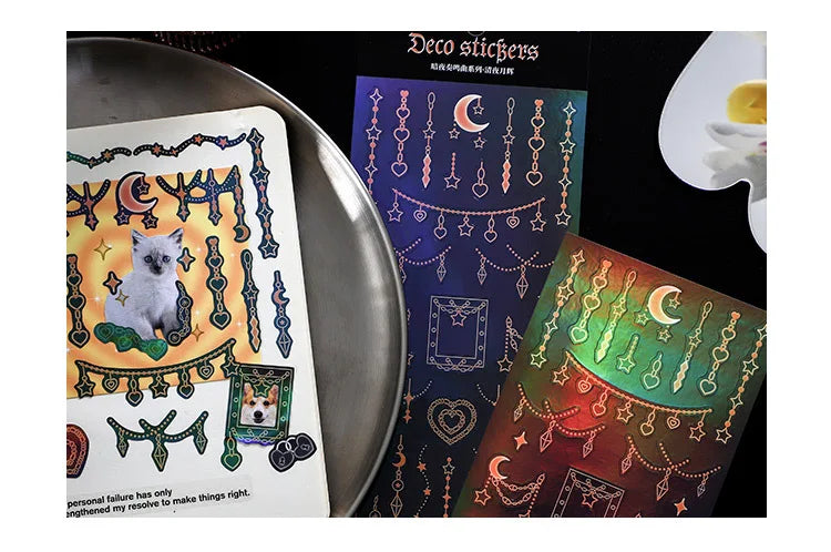 Korea Ins Sweet Love Chain Dialog Decorative Stickers Hand Account Idol Card DIY Material Sticker Personalized Kawaii Stationery (ONLINE ORDER ONLY)