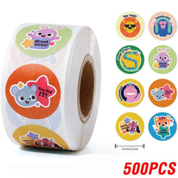 100-500Pcs Teacher Reward Sticker Fun Motivation Animal Sticker For School Teacher Student Stationery Stickers (ONLINE ORDER ONLY)