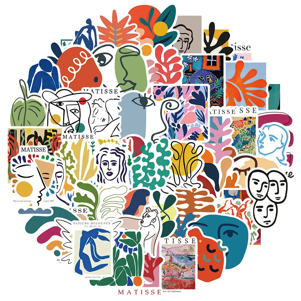 Matisse Graffiti Stickers for Skateboard Laptop Luggage Fridge Phone Car DIY Decals (10/30/50pcs) (ONLINE ORDER ONLY)