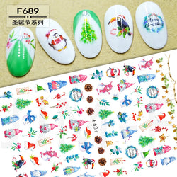 1PCS Laser Gold Snowflake Christmas Tree Nail Sticker 3D Adhesive Nail Decals Nail Art Accessories New Christmas Decoration 2024 (ONLINE ORDER ONLY)