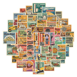 10/30/65pcs 90s Retro American Poster Stickers Vintage Decals Notebook Laptop Suitcase Motorcycle Car Sticker Kids Classic Toy (Online Order Only)