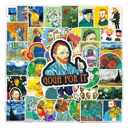 10/30/50PCS World Artist Oil Painting Work Vincent Van Gogh Aesthetic Sticker Packs (ONLINE ORDER ONLY)