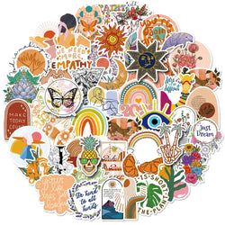 Bohemian Retro Art Cartoon Stickers for Phone Laptop Luggage Skateboard - 10/30/50PCS (Online Order Only)