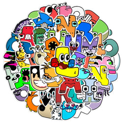 10/50PCS Alphabet Lore Stickers Kawaii Cute Cartoon Decals DIY Skateboard Notebook Luggage Fridge Bike Car Sticker Toys (ONLINE ORDER ONLY)