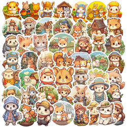 Cartoon Animal Stickers for Laptop, Phone, Notebook, Kids Toy (10/30/50pcs) (Online Order Only)