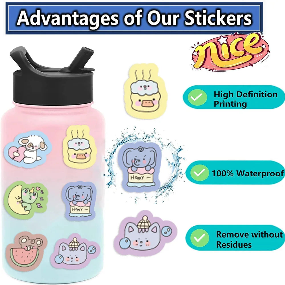 8/16/32pcs Cat Elephant Frog Children DIY Puzzle Sticker Animals Funny Assemble Stickers Kids Educational Toys Boys Girls Gifts﻿ (Online Order Only)