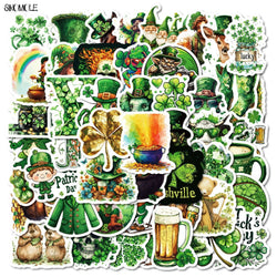 St. Patrick's Day Green Cartoon Stickers - 10/30/50PCS DIY Decal Set (ONLINE ORDER ONLY)