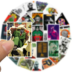 25PCS Hip Hop Rapper Mf Doom Stickers Singer Fan Gift DIY Decoration Phone Cup Luggage Scrapbook Laptop Helment Guitar Toy Decal (Online Order Only)