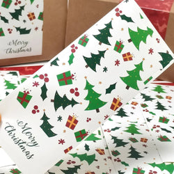10-30pcs Merry Christmas Seal Sticker Christmas Tree Gift Label Sticker Scrapbooking For Christmas Party Decoration (ONLINE ORDER ONLY)