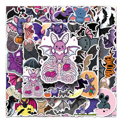 Halloween Bat Stickers 10/30/50PCS for Laptop, Luggage, Skateboard, Kids Gift (ONLINE ORDER ONLY)